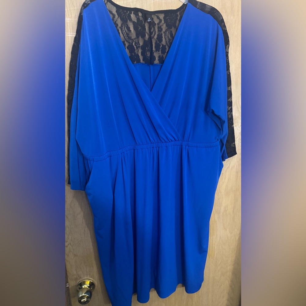 Torrid Royal Blue Lace Trim Dress